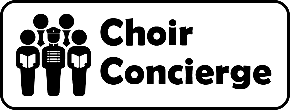 The original self-made Choir Concierge logo (I'm no graphic designer)