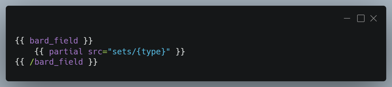 This is all the code it takes to dynamically load a partial for a Set This is all the code it takes to dynamically load a partial for a Set